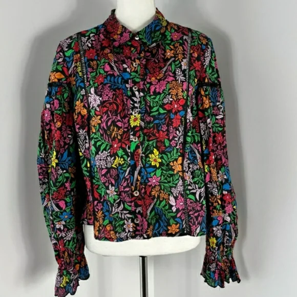 NEW Farm Rio floral button down shirt - Picture 1 of 7